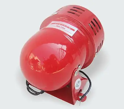 1pcs 12VDC 24VDC 220VAC 120dB Red MS-190 Mini Metal Motor Siren Industrial Alarm Sound | Обустройство дома