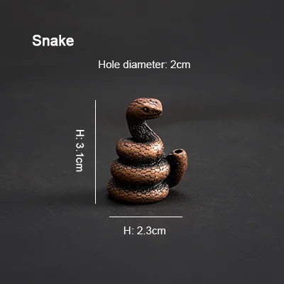 Snake B PINNY Металл Китайский Зодиак благовония держатель Мини 12 животных палка сплав благовония база украшения дома аксессуары Металлические ремесла - Цвет: Snake B