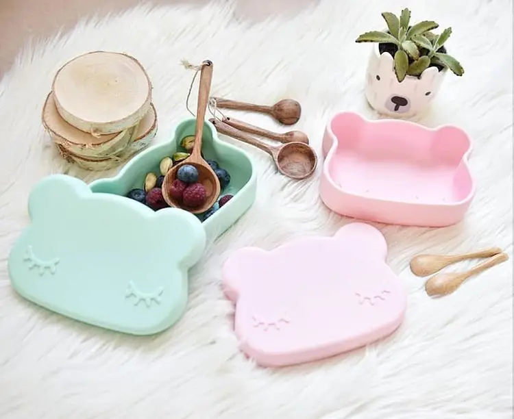 Силиконовые Детские чаша для Кулинария для детей для кормления, для еды feedkid Kinder сервисы Assiette Enfant контейнер для закусок Nordic Мультяшные миски