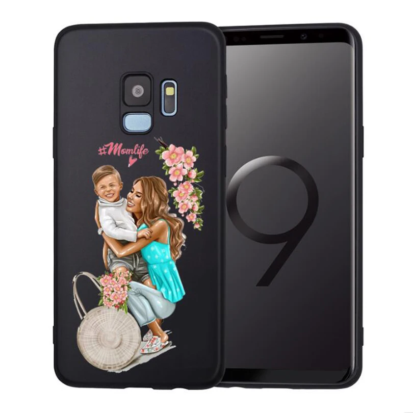 Чехол для телефона с изображением мышки для мамы и девочки для Samsung Galaxy S8 S9 S10 Plus S7 S6 Edge S10 Lite Note8 9 family Cover Etui - Цвет: case 12