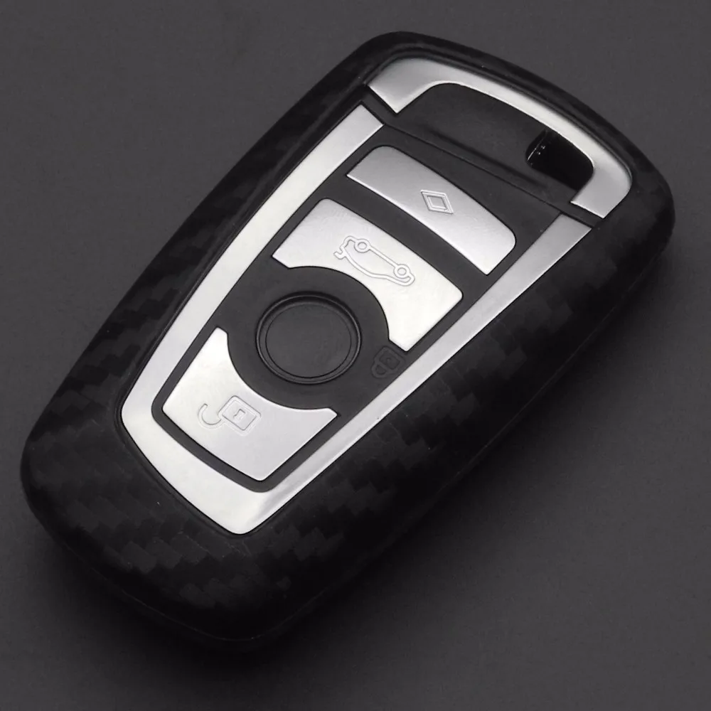 Jingyuqin 2/3/4 Btns углеродный силиконовый чехол для ключей от машины BMW 520 525 f30 f10 F18 118i 320i 1