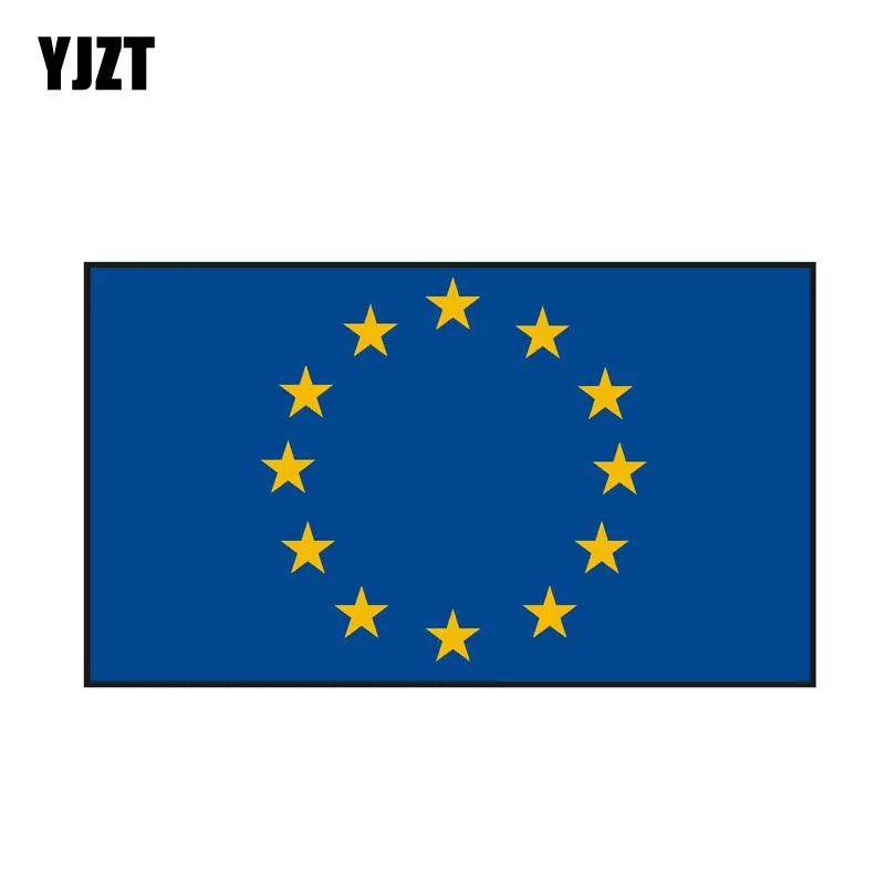 

YJZT 16.4CM*9.4CM Creative EUROPEAN UNION Funny Decal Car Sticker Styling 6-0519