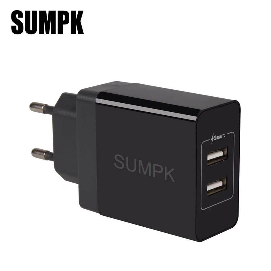 SUMPK usb зарядное устройство адаптер 5V4.8A Быстрый сотовый телефон 2 порта