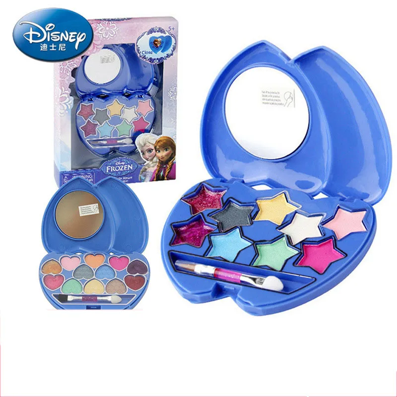 

Disney Pretend Play Beauty Fashion Toys Frozen children's cosmetics heart-printing powder box girl makeup toy gift two