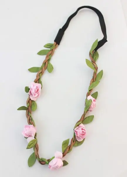 Милая женская цветочная Подарочная повязка кожаная корона с узором из листьев