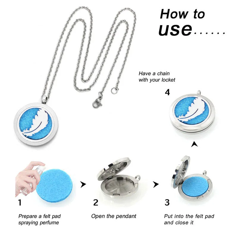 Mix Style 316 Stainless Steel Wholesale Essential Oil Necklaces 30mm Diffuser Necklace AA241-266 | Украшения и аксессуары