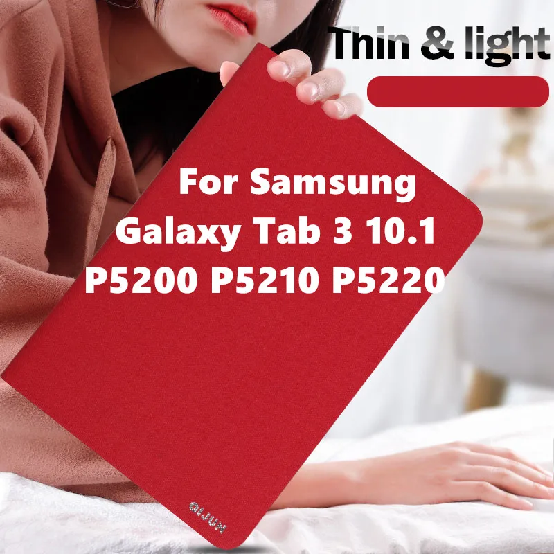 Тонкий чехол книжка из искусственной кожи с подставкой для samsung GT p5200/p5210/p5220 Samsung