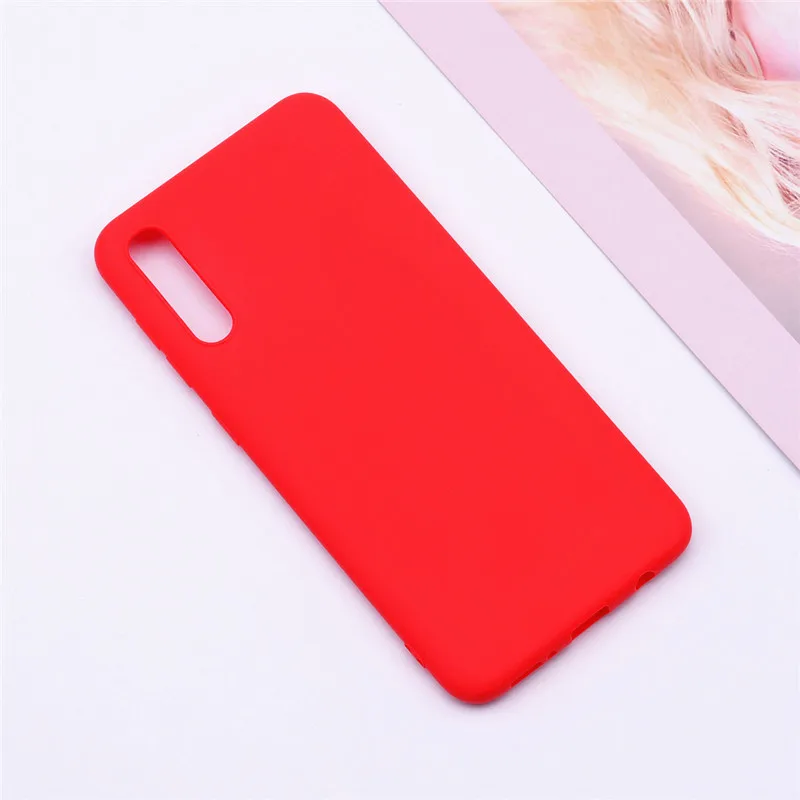 Red Чехол для Samsung Galaxy A50, мягкий силиконовый чехол из ТПУ для Samsung A50 A 50 A505 A505F, силиконовый чехол для SM-A505F - Цвет: Red