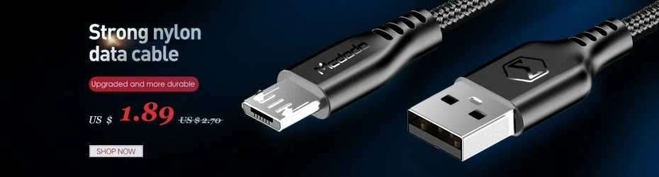 Mcdodo Micro USB кабель для быстрой зарядки Android USB кабель для передачи данных 0,25 м 1 м 5 в А для samsung htc HUAWEI Xiaomi кабель для мобильного телефона