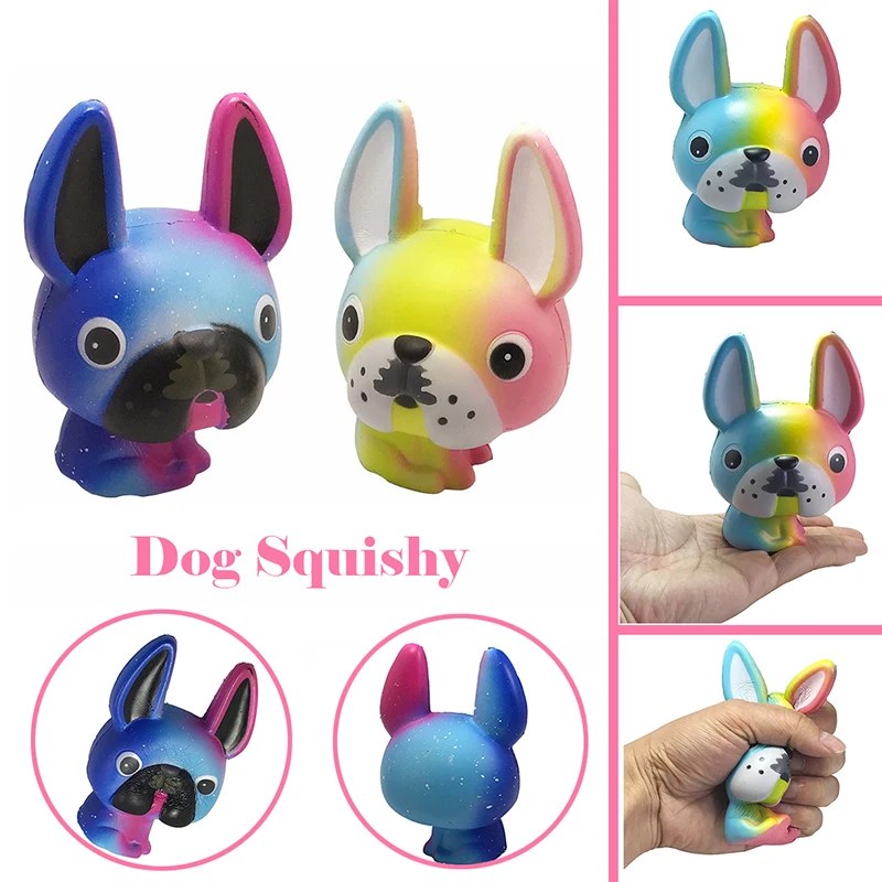 

20PCS Jumbo Rainbow Dog Slow Rising Squishy Galaxy Kid Toy Collectibles Soft Cute Puppy New Wholesale Cartoon Gift