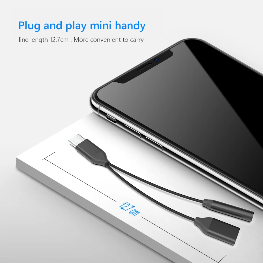 Кабель переходник для наушников Type C 3 5 мм с разъемом типа USB Aux Huawei P20 Lite Mate 20| |