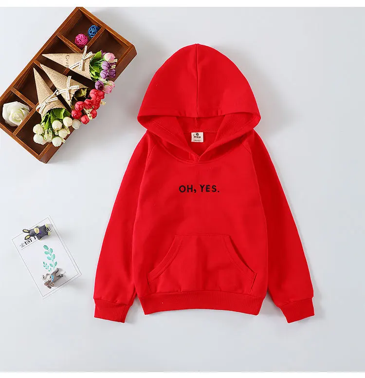sweatshirt For Girls Children's Hoodies For Boys Red/Yellow/Green Pullover Thick Girls/Boys Sweater Kids Clothes DC125