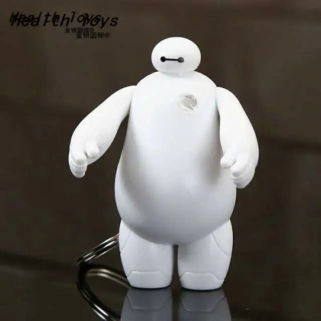 Новинка большой герой 6 игрушек Baymax светодиодное освещение звук брелоки подвески