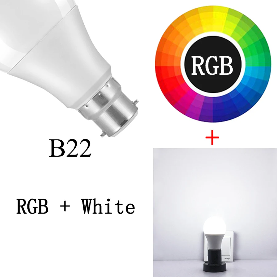 B22 RGBW IP4" Умная лампа RGB" Светодиодная лампа с Bluetooth 15 Вт RGBW/RGBWW E27 B22 Magic домашнего освещения совместим с IOS/Android милый кролик вибратор секс-игрушка для женщин, контроль времени - Испускаемый цвет: B22 RGBW