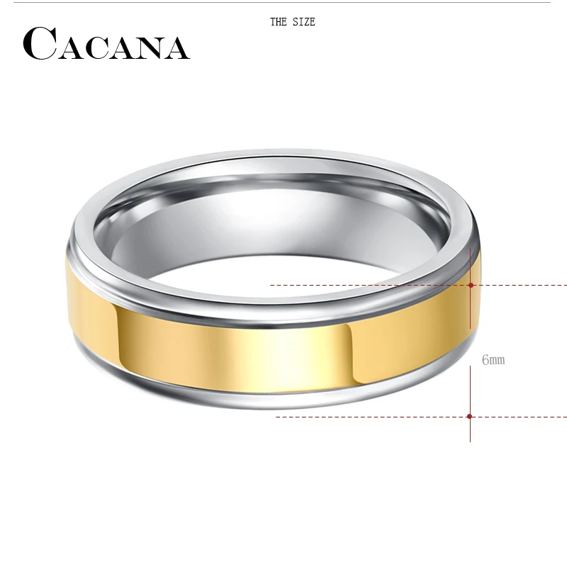 Кольца CACANA из нержавеющей стали для женщин Трендовое кольцо свадьбы
