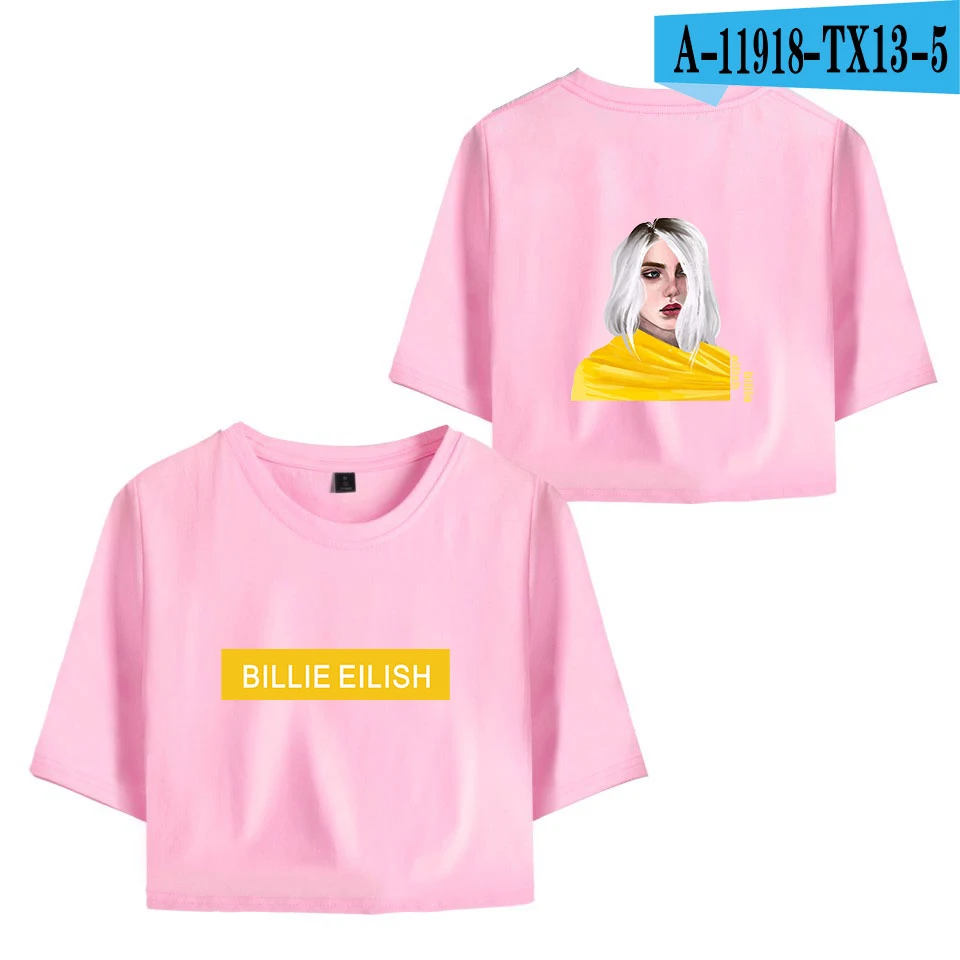 Pride Billie Eilish модный топ с принтом, популярные повседневные летние женские футболки с коротким рукавом и круглым вырезом - Цвет: pink