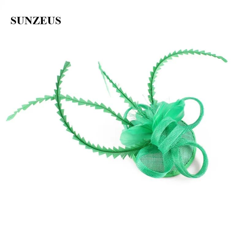 Зелеными перьями свадебные туфли для торжественного случая и Шапки постельное