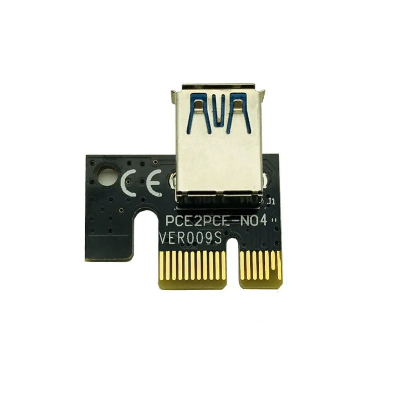 6 шт. новейший VER009 USB 3.0 PCI-E Райзер VER 009S Экспресс 1X 4x 8x 16x адаптер карта SATA 15