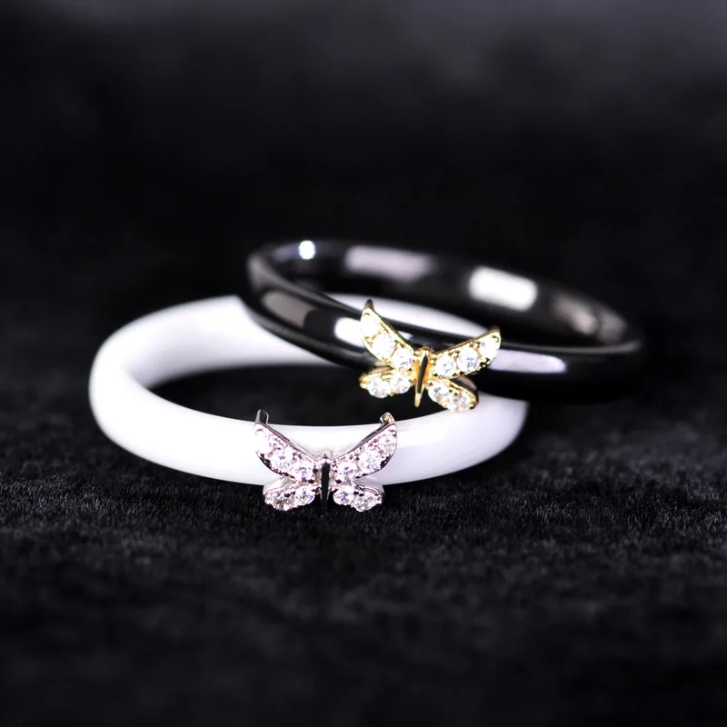 Meselected Свадебные Ювелирные наборы серьги и кольца белый/черный Сияющий