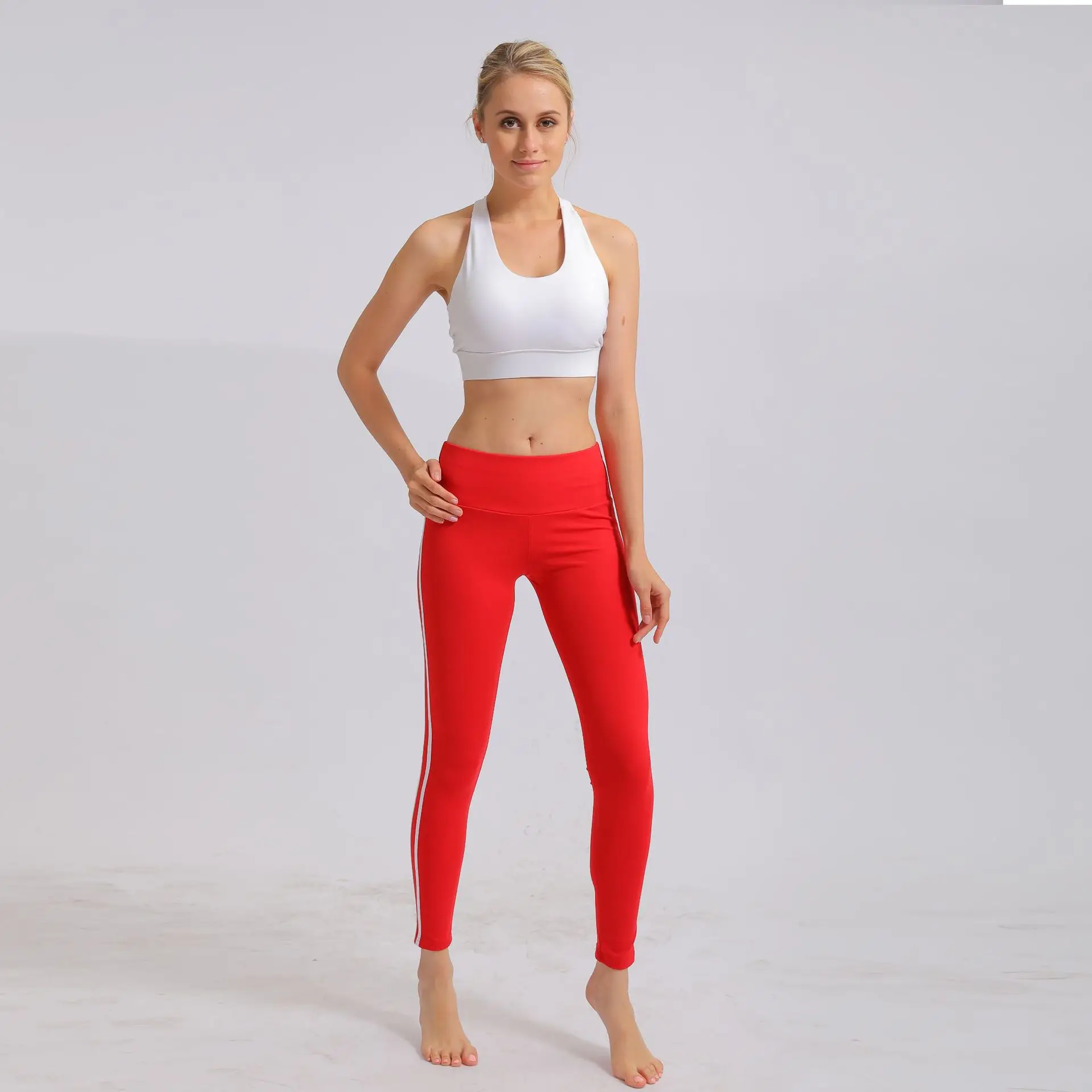 2018 новые спортивные брюки Slim Fit Бедра штаны для йоги Для женщин леггинсы бег