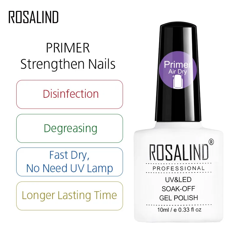 

ROSALIND Gel Polish 1PCS UV Nail Art Nagellak Semi Permanent Soak off Manicure Gel Varnishes hybrid Nail Primer Gel Nail Polish