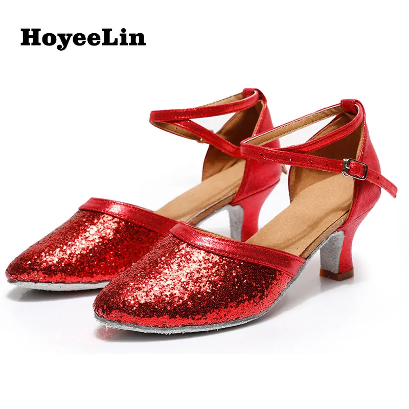Туфли HoYeeLin для современных танцев женские туфли на каблуках 5 см/7 см бальных