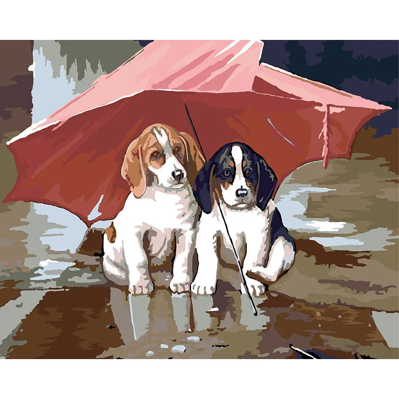 DogsDIY краска для раскрашивания по номерам инструменты рисования красивые краски