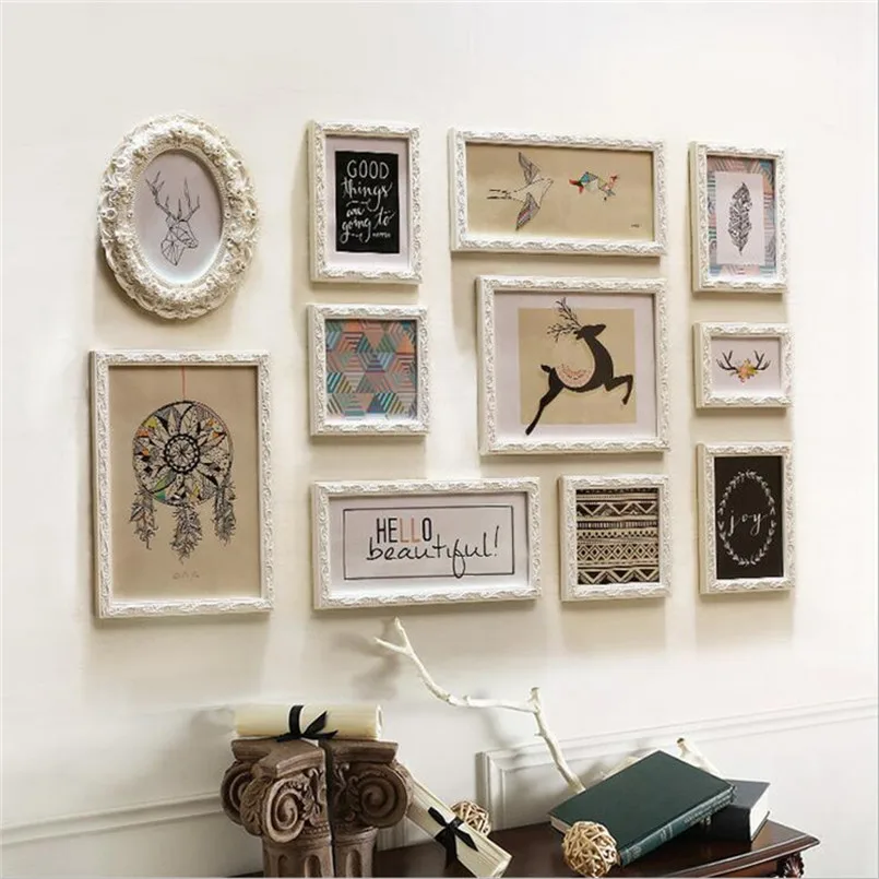 Фото рамка из дерева винтажная фоторамка набор для настенных фотографий