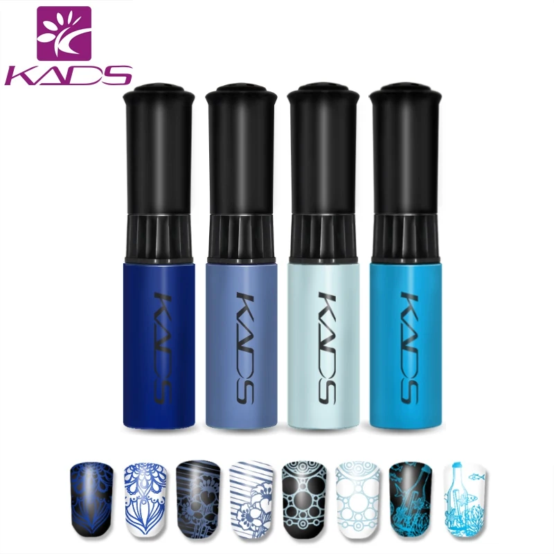 Kads Новая мода 4 шт./компл. Décoration d'ongles штамповка польский довольно хорошо Décoration d'ongles лак для ногтей маникюр Décorations Маникюр Outils - Цвет: Белый