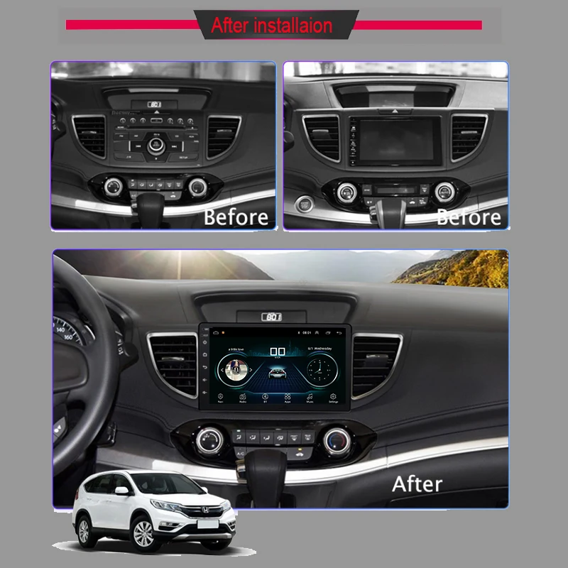 Сенсорный Экран 10 1 &quotАвтомобильный dvd плеер на основе Android для Honda CRV 2012 2015 gps