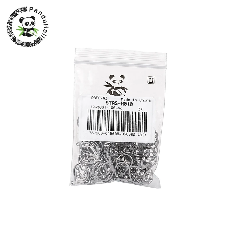 Серьги Pandahall из нержавеющей стали 304 французская сережка 100 шт. размер: 10x15мм |