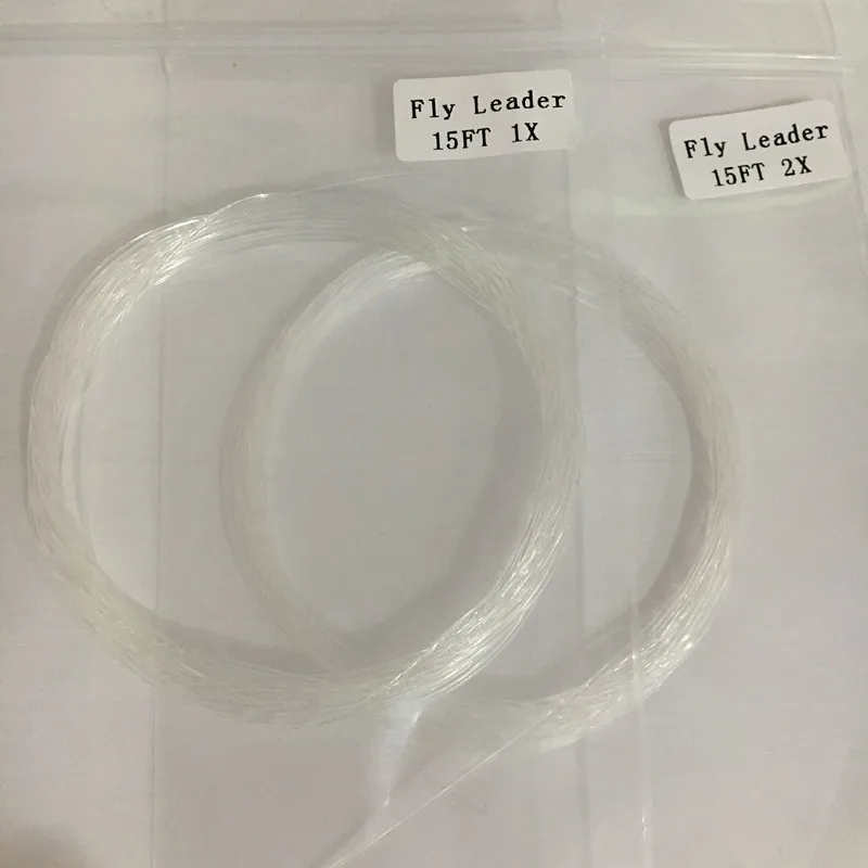 Коническая рыболовная леска высшего качества 5 шт./лот 15 футов (0X 1X 2X 3X 4X 5X) для
