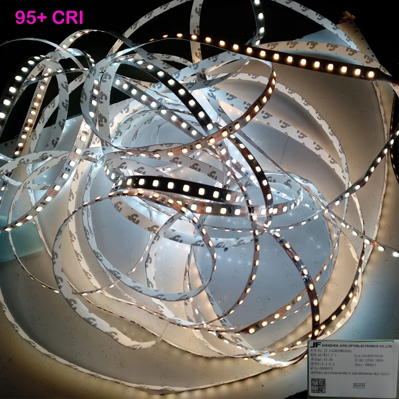 Белый светодиодный светильник CRI 95+ DC 12 В светодиодный светильник 600 светодиодный высокий CRI> 95 2835 Светодиодный теплый белый натуральный белый