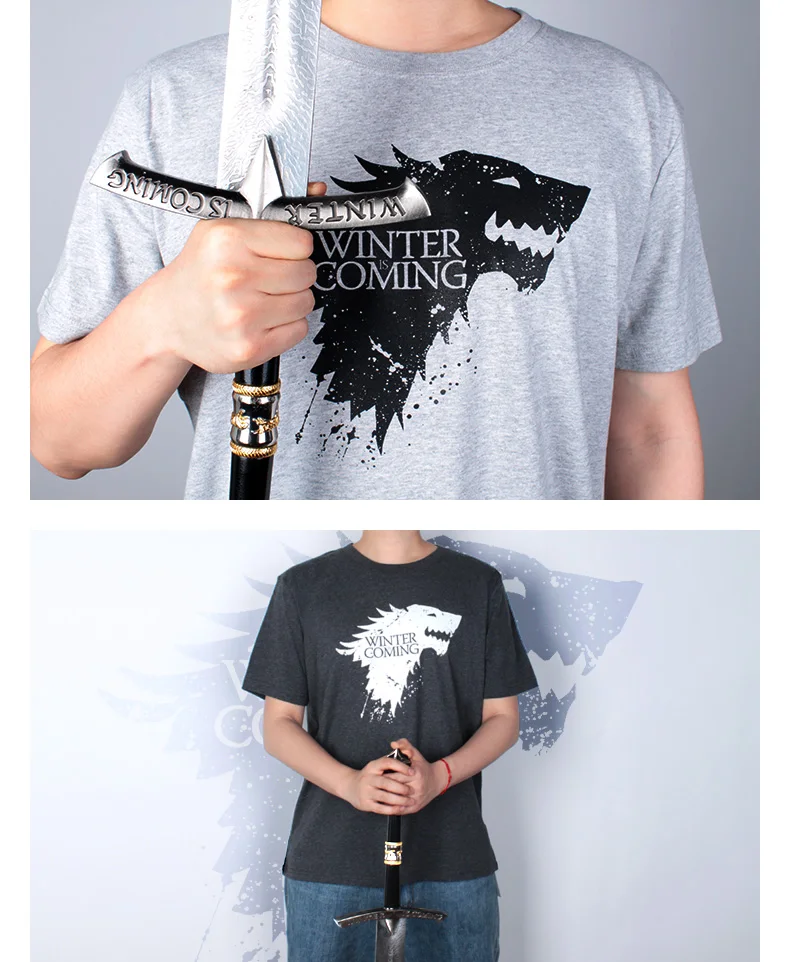 Новинка, Мужская футболка Stark, топы Winter Is Comming, Мужская футболка, Игра престолов, мужские футболки, повседневная мужская футболка, топ, летние футболки