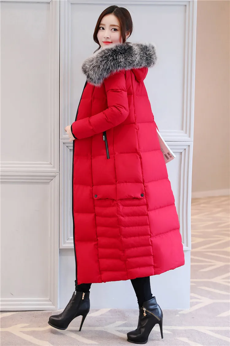 2018 новый стиль X-Long parkas черный белый красный серый темно-синий большой размер