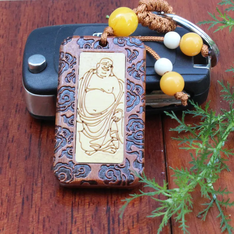 Высококачественный палисандр резной брелок для ключей ювелирные изделия