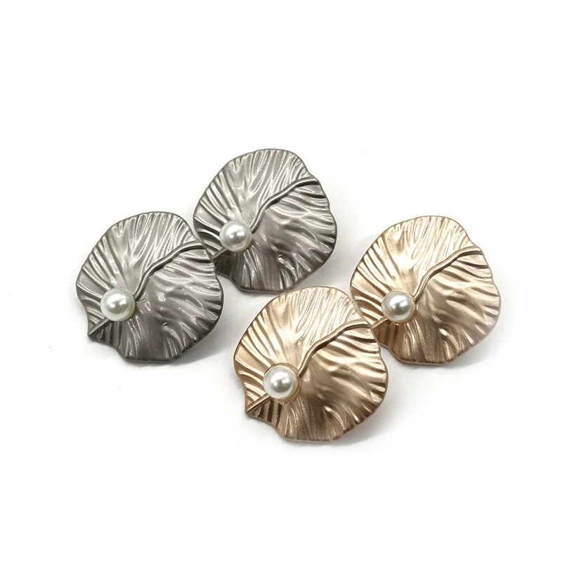 10 шт. красивые металлические пуговицы имитация жемчуга модные для пальто сумки