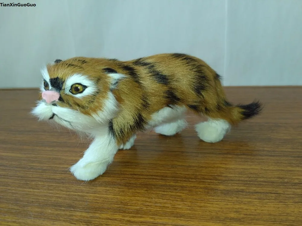 Имитация тигра жесткий пропеллер модели 17x9 см полиэтилен и меха ручной работы