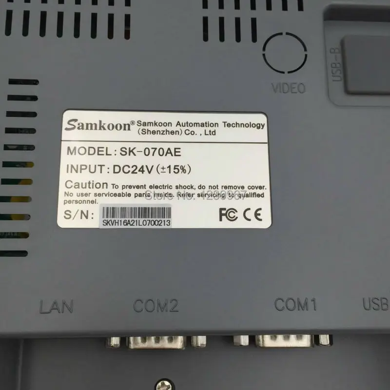 

7" Inch HMI Touch Screen Operator Panel Samkoon SK-070FE & Programming Cable New In Box
