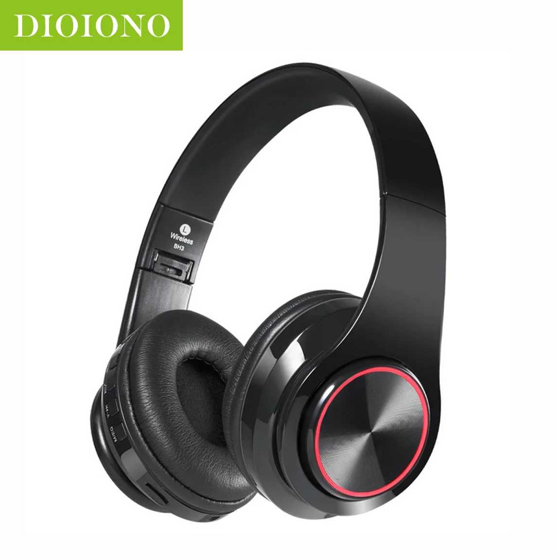 DioIono Беспроводные Проводные Bluetooth наушники светодиодные Беспроводная гарнитура