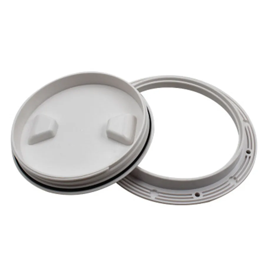 

NEW 6" White Inspection Plate Boat Deck Screw Out Hatch Access Cover RV 12792