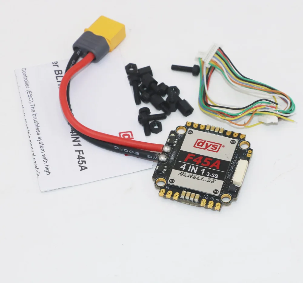 DYS Ария F45A 4in1 Blheli_32 3~ 5S 45A Brushless ESC и F4 PRO V2 Betaflight полета Управление с выходом 5 V/3A 9В/1.2A BEC