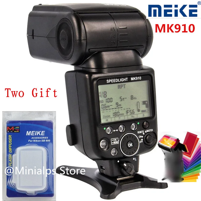 Майке MK-910 i-ttl Вспышка Speedlite 1/8000 s для Nikon SB-900 D4S D800 D3000 D3200 D5300 D7100 DSLR mk910 Meike MK 910 |