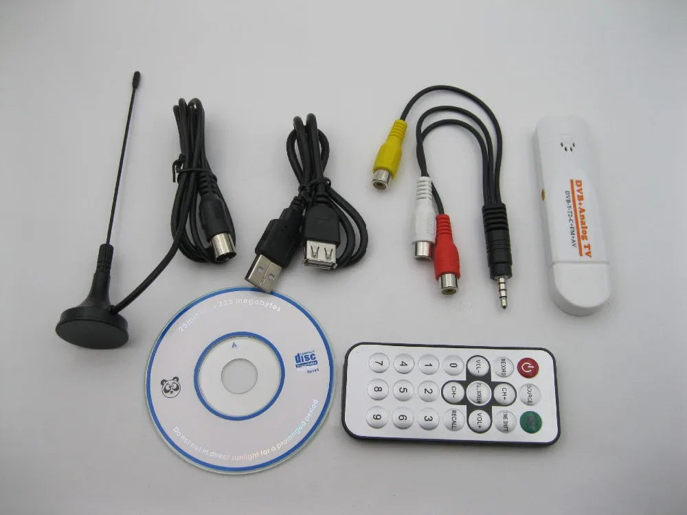 Фото DVB t2 цифровой спутник usb tv stick DVB-T тюнер с антенной дистанционный HD TV приемник для Европы DVB-T2/T/C/FM/аналоговый DVBS905 №1