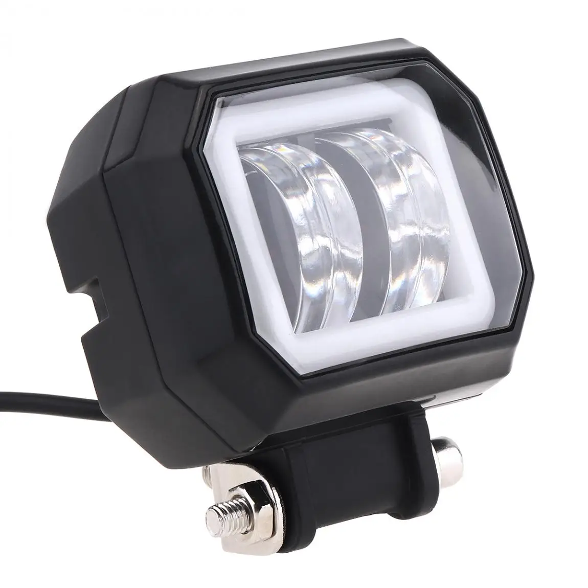 3 Inch 20W 6000K Car Led Work Light Bar Waterproof Angel Eye Fog Light for Off-Road Suv Boat 4X4 Jeep JK 4Wd Truck Car Auto