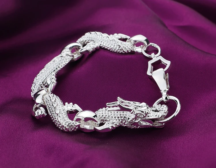 Модный мужской браслет 10 мм 23 см 100% цельный из серебра 925 пробы. Ретро Браслет