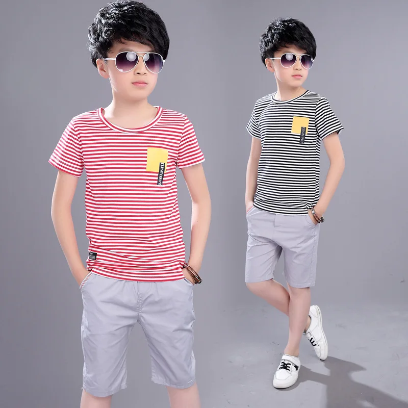 children summer new clothing sets boys clothes fashion letter short sleeve T-shirt+shorts 2pcs set baby boy sports suit |