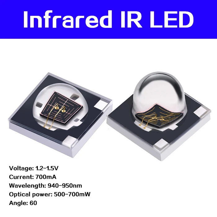

50 шт. CCTV аксессуары 3535 инфракрасный ИК LED 940-950nm 60 градусов X1