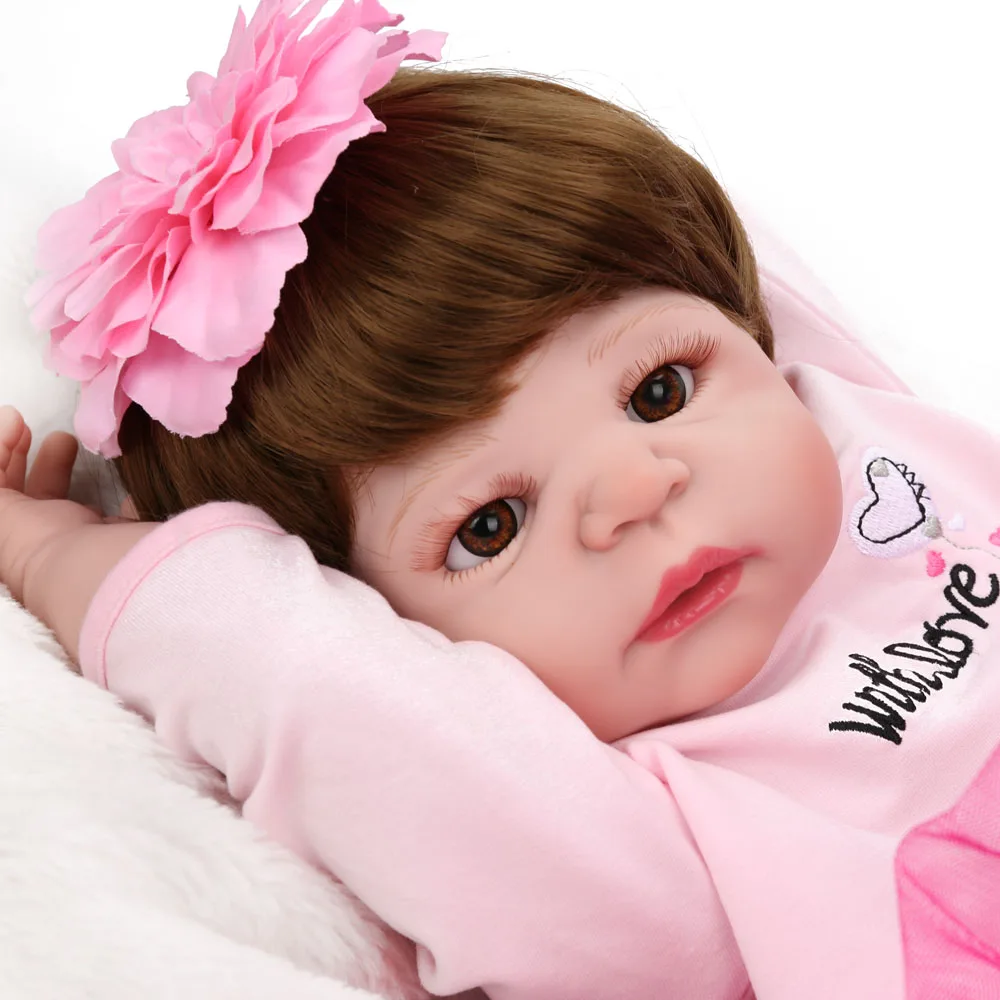 Кукла Reborn Baby Doll Реалистичная для новорожденных девочек розовая принцесса платье