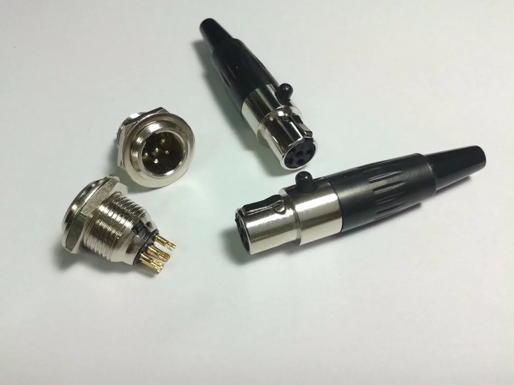 1 комплект высококачественных мини разъемов XLR 5Pin M/F кабель встроенный в линию
